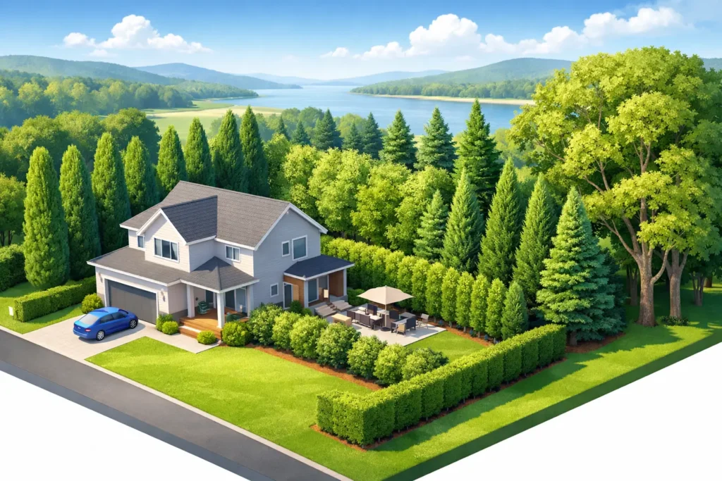 Best Trees for Property Privacy in Connecticut