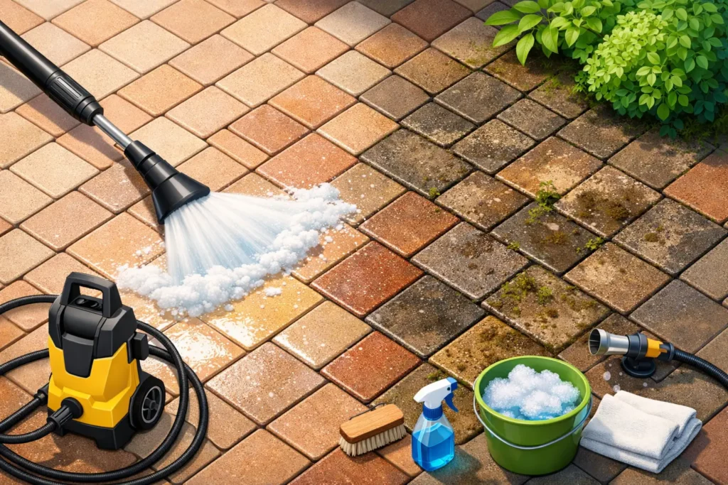How to Clean Pavers Safely Without Damage