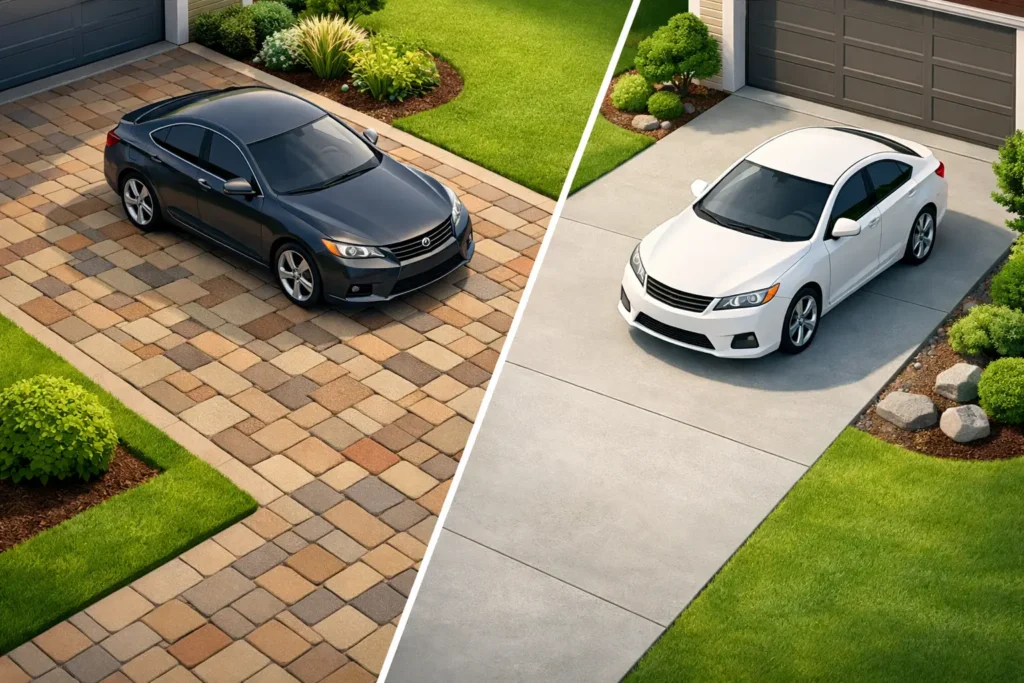 Pavers Versus Concrete Driveways Compared